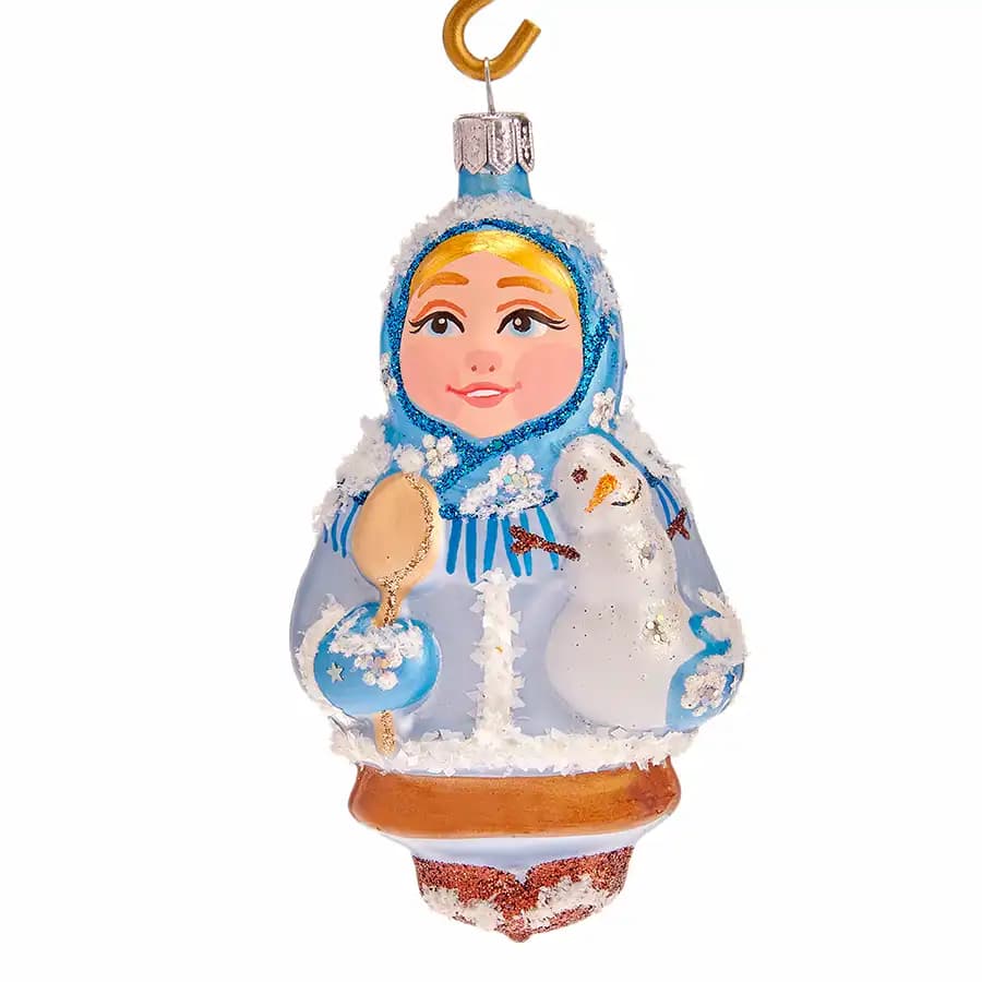 Фигурка формовая "Девочка со снеговиком"